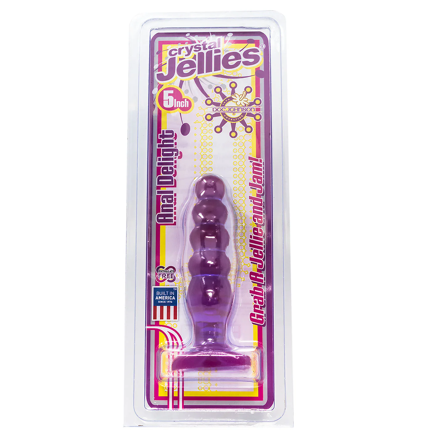 Doc Johnson Crystal Jellies Anal Delight Beaded Butt Plug - Image 13