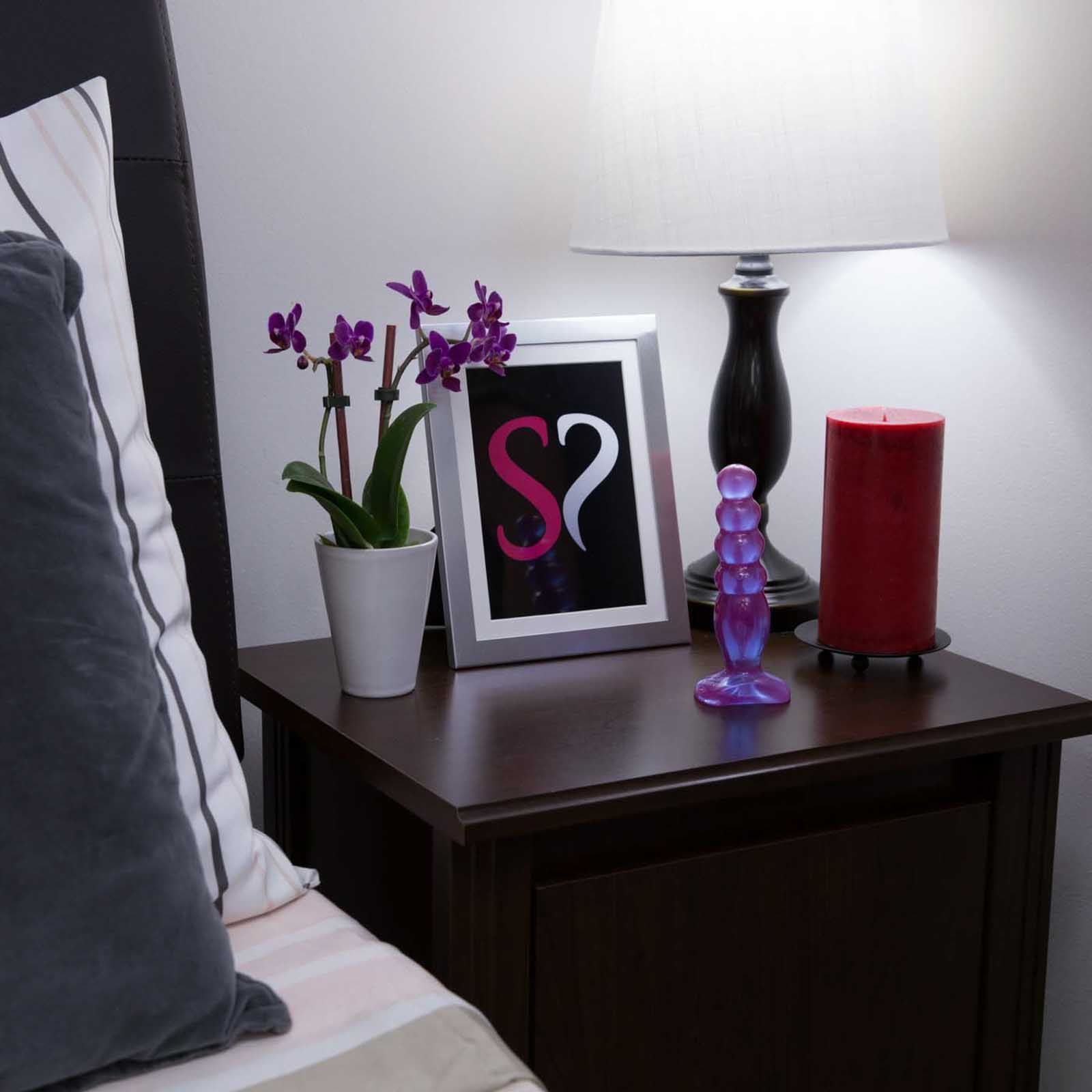 Doc Johnson Crystal Jellies Anal Delight Beaded Butt Plug - Image 3