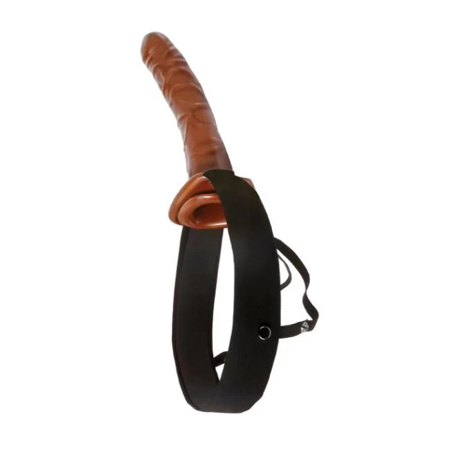 Fetish Fantasy Men's Hollow Strap-On in Chocolate - Image 11