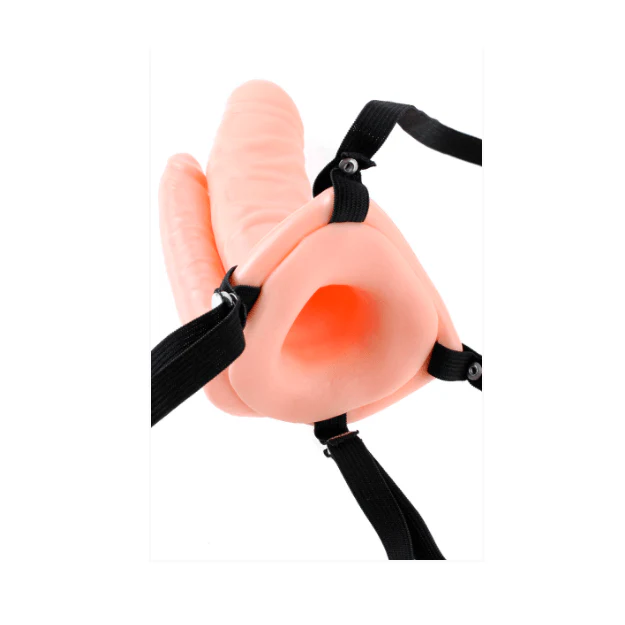 Fetish Fantasy Double Penetrator 6 Inch Vibrating Hollow Strap On - Image 7