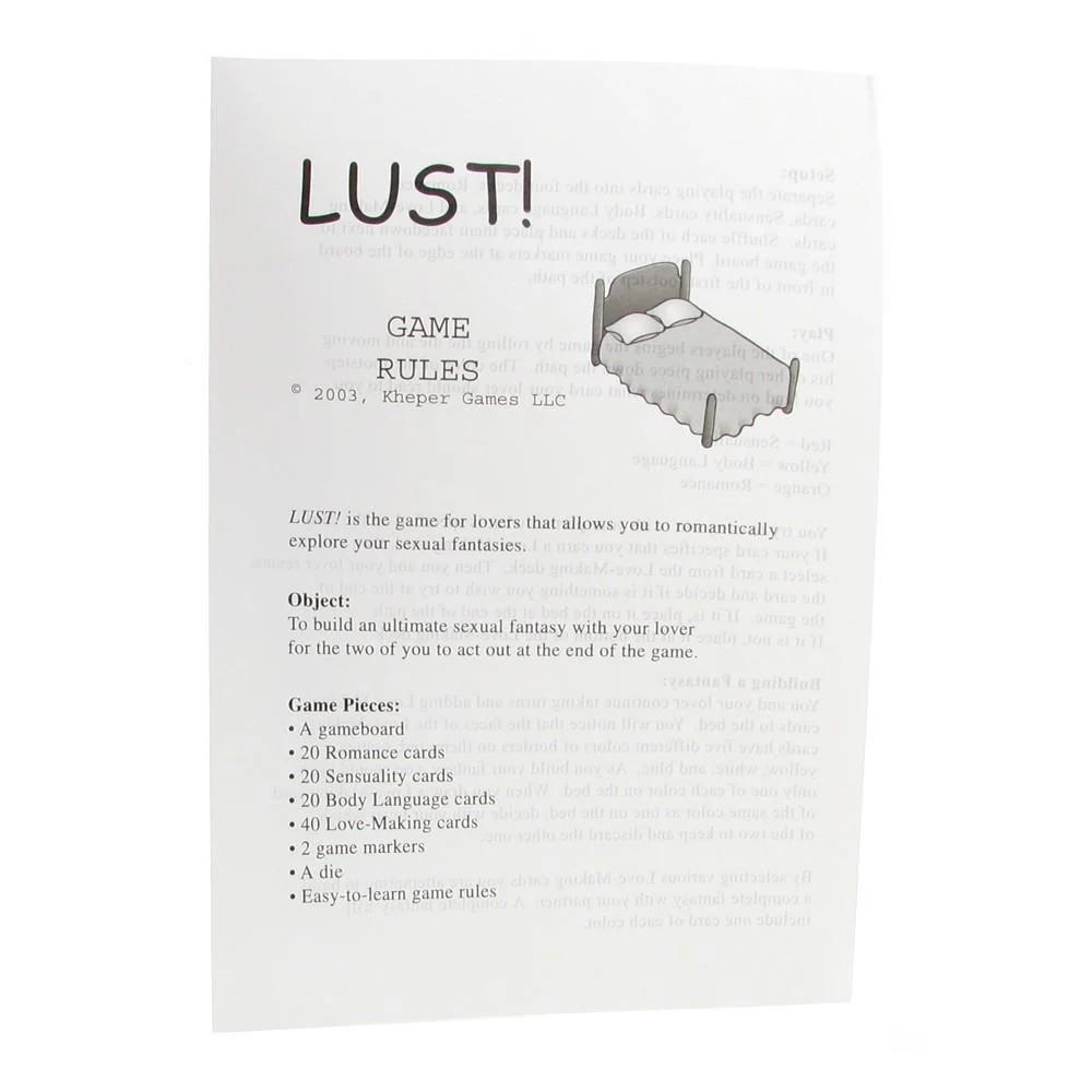 Lust Erotic Board Game For Two - Image 4