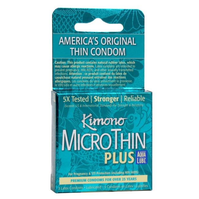 Kimono MicroThin Aqua Lube Condoms in 3 Pack - Image 6