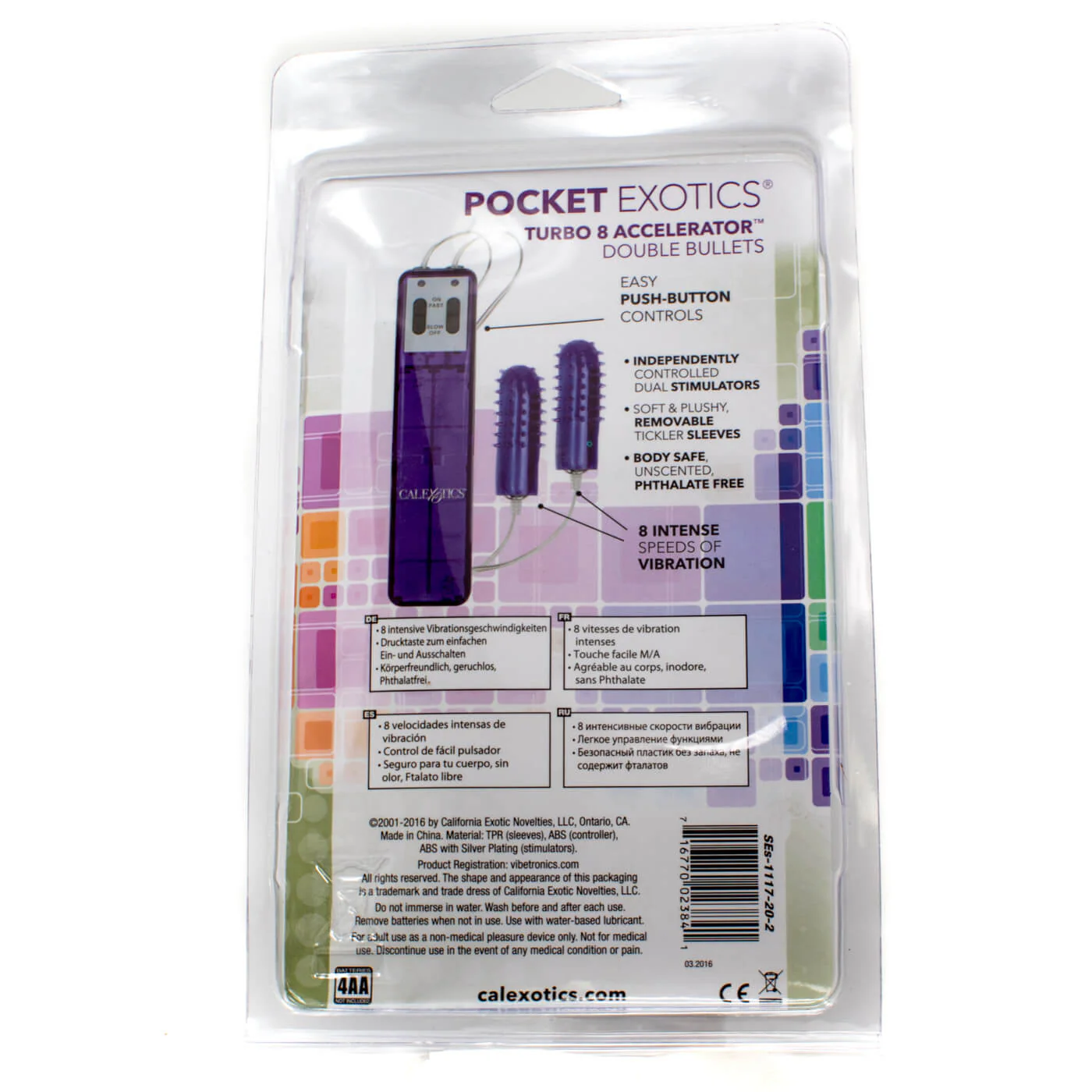 Turbo 8 Function Double Bullet Vibrator With Sleeve - Image 5